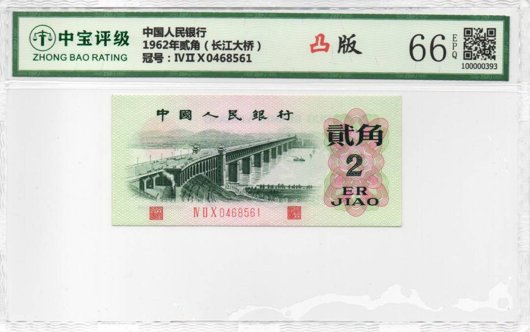 1962年贰角（长江大桥）