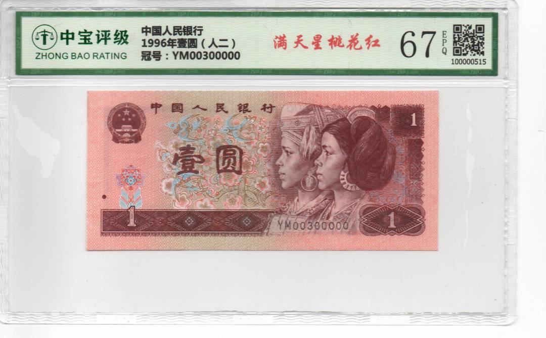 1996年壹圆（人二）