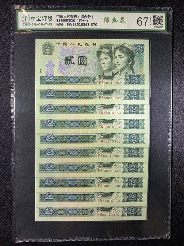 1990年贰圆（标十）