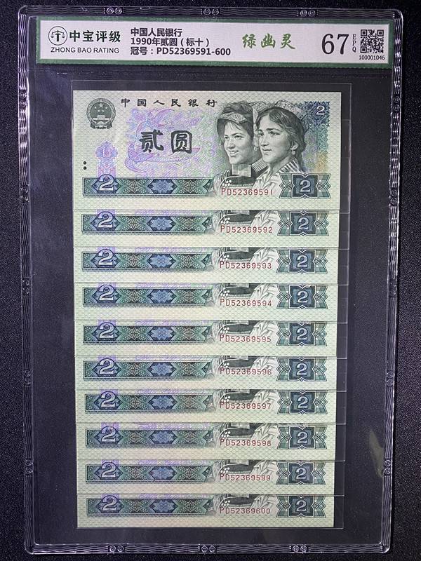 1990年贰圆（标十）